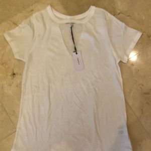 NWT Z Supply White Shirt with Cut Out